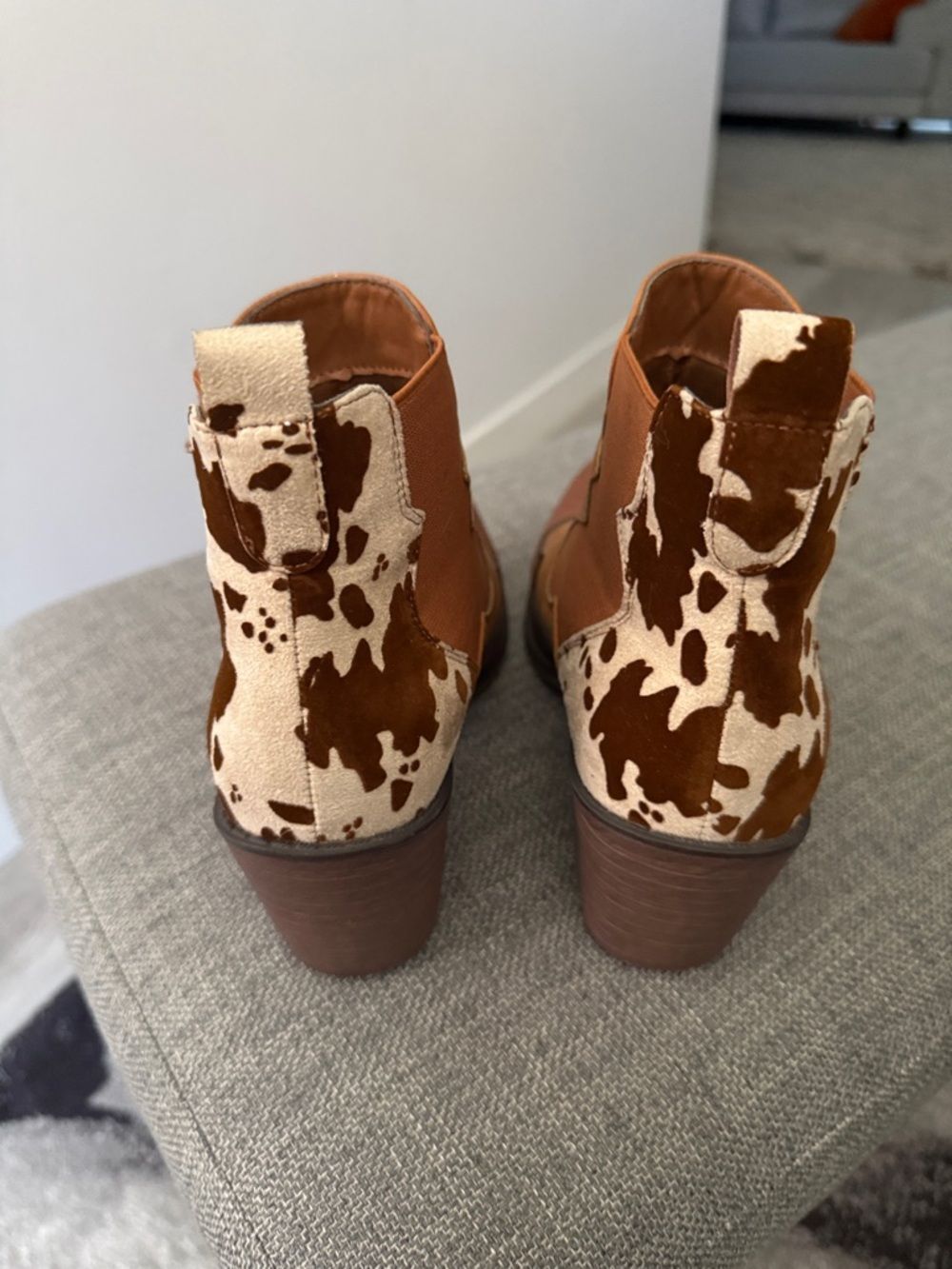 Buckle Pierre Dumas Wilder Ankle Boot Brown Cowhide Accent Western Boots Size 7 - Picture 6 of 11